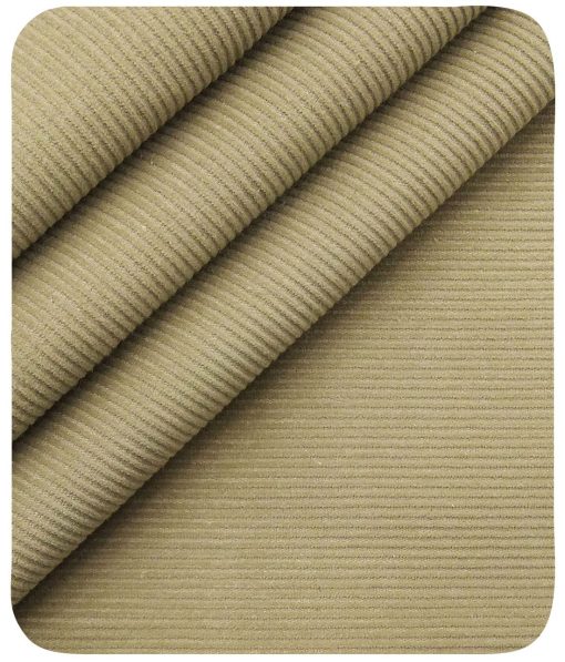 Arvind Men's Non Stretchable Unstitched Corduroy Trouser Fabric (Mouse Beige