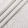 Arvind Men's White 100% Premium Cotton Black Checks Shirt Fabric (1.60 M)