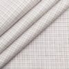 Arvind Men's White 100% Premium Cotton Purple & Brown Checks Shirt Fabric (1.60 M)