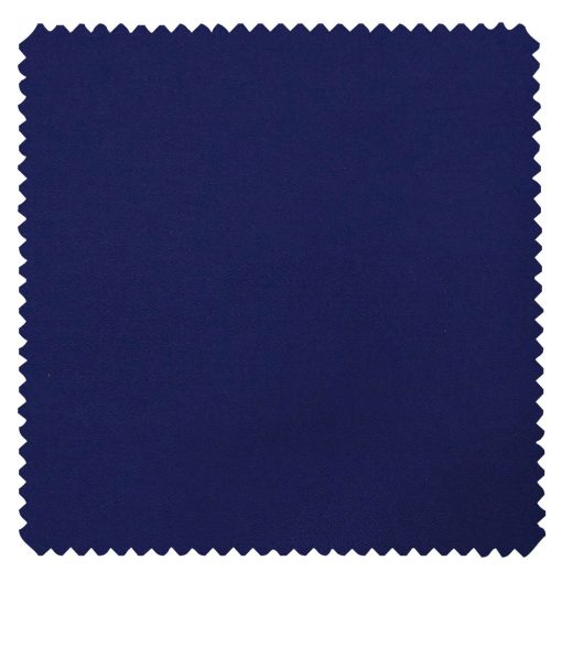 Ankur by Arvind Men's Royal Blue Solid Cotton Lycra Stretchable Trouser/ Chinos Unstitched Fabric (1.35 Mtr)