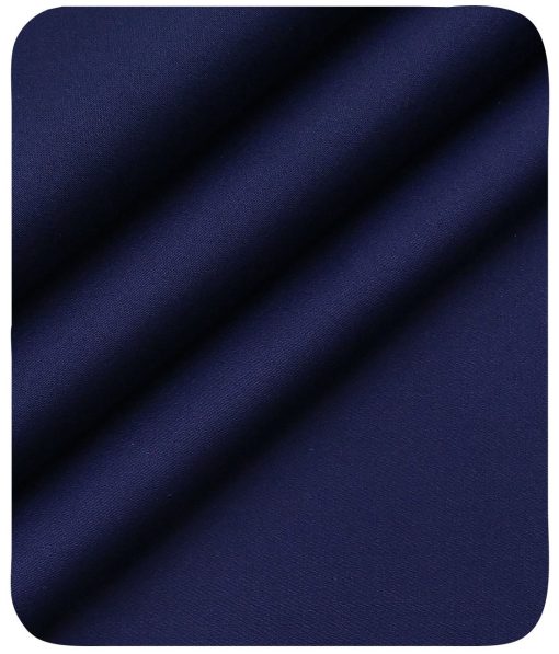 Ankur by Arvind Men's Royal Blue Solid Cotton Lycra Stretchable Trouser/ Chinos Unstitched Fabric (1.35 Mtr) - Image 5