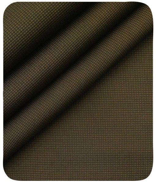 Arvind Men's Mehandi Brown 100% Cotton  Unstitched Trouser Fabric (1.30 Mtr) - Image 5