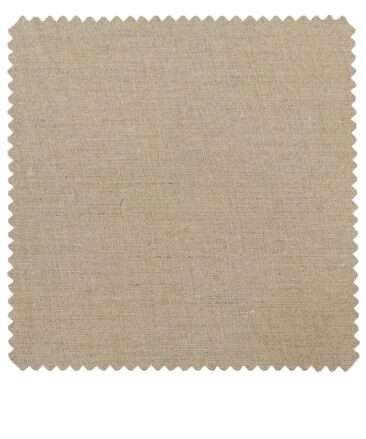 Burgoyne Men's Oat Beige 100% Irish Linen Unstitched Suiting Fabric (3 Meter)