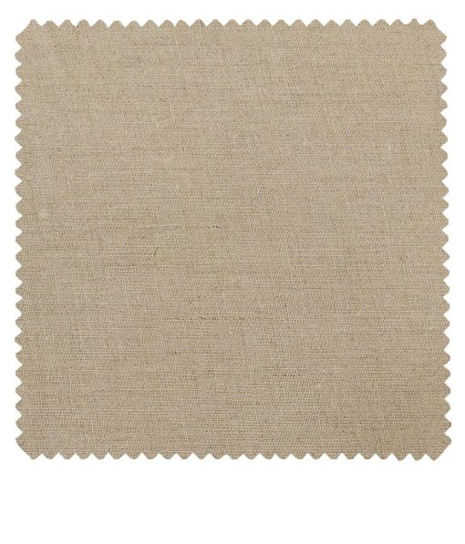 Burgoyne Men's Oat Beige 100% Irish Linen Unstitched Suiting Fabric (3 Meter)