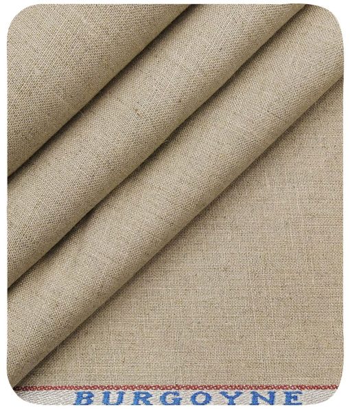 Burgoyne Men's Oat Beige 100% Irish Linen Unstitched Suiting Fabric - Image 5