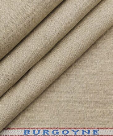 Burgoyne Men's Oat Beige 100% Irish Linen Unstitched Suiting Fabric (3 Meter)