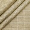 J.Hampstead Men's Beige Broad 40 LEA 100% European Linen Self Checks Unstitched Suiting Fabric (3 Meter)