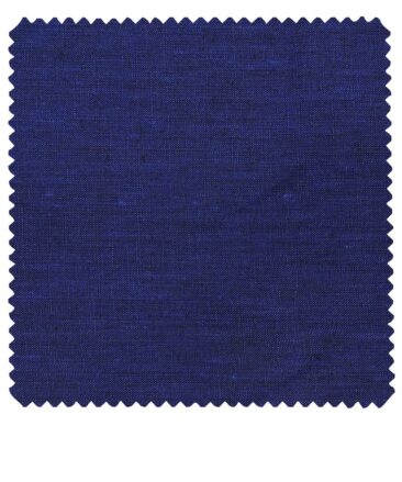 J.Hampstead Men's Dark Royal Blue 40 LEA 100% European Linen Solid Unstitched Suiting Fabric (3 Meter)