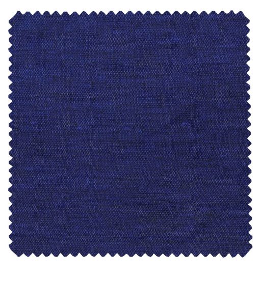 J.Hampstead Men's Dark Royal Blue 40 LEA 100% European Linen Solid Unstitched Suiting Fabric (3 Meter)