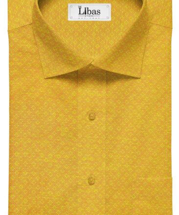 Nemesis Men's Bright Orange 100% Irish Linen Dobby Shirting Fabric (2.25 Meter)