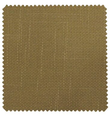 True Value Men's Peanut Brown 100% Cotton Jute Weave Trouser Fabric (Unstitched - 1.30 Mtr)