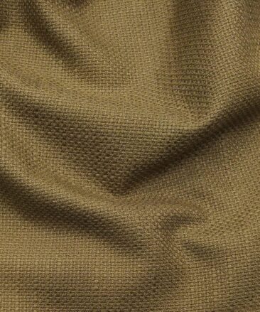 True Value Men's Peanut Brown 100% Cotton Jute Weave Trouser Fabric (Unstitched - 1.30 Mtr)