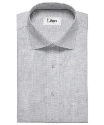 Linen Club Men's 100% Pure Linen Self Design Unstitched Shirting Fabric (Sky Blue)