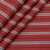 Exquisite Men's 100% Cotton White & Blue Striped Unstitched Shirt Fabric (Red