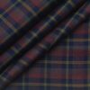 Nemesis Men's 100% Giza Cotton Red & Brown Checks Unstitched Shirt Fabric (Dark Blue