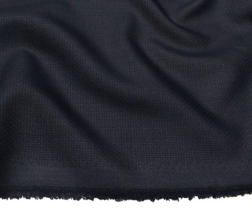 Don & Julio Terry Rayon Unstitched Jacquard Weave Suiting Fabric (Dark Navy Blue)