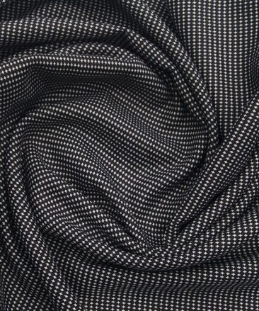 Don & Julio Terry Rayon Unstitched Dobby Structured Suiting Fabric (Black)