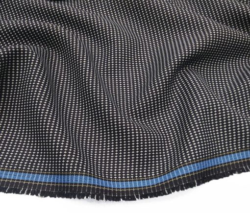 Don & Julio Terry Rayon Unstitched Dobby Structured Suiting Fabric (Black)