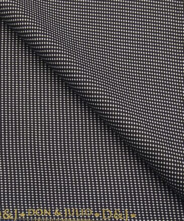 Don & Julio Terry Rayon Unstitched Dobby Structured Suiting Fabric (Black)