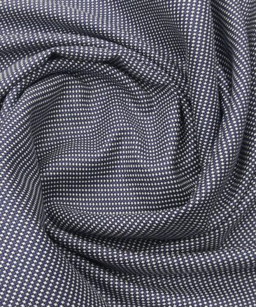 Don & Julio Terry Rayon Unstitched Dobby Structured Suiting Fabric (Blue)