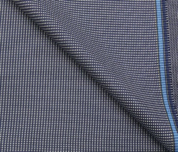 Don & Julio Terry Rayon Unstitched Dobby Structured Suiting Fabric (Blue)