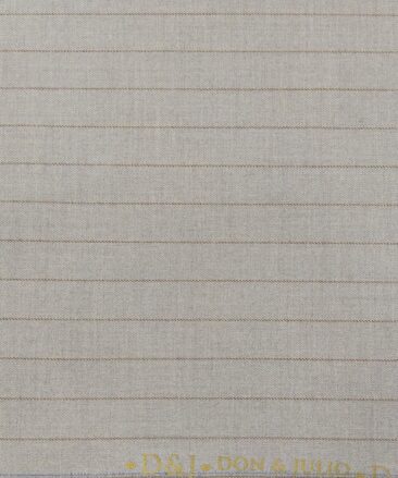 Don & Julio Terry Rayon Unstitched Striped Suiting Fabric (Light Grey)