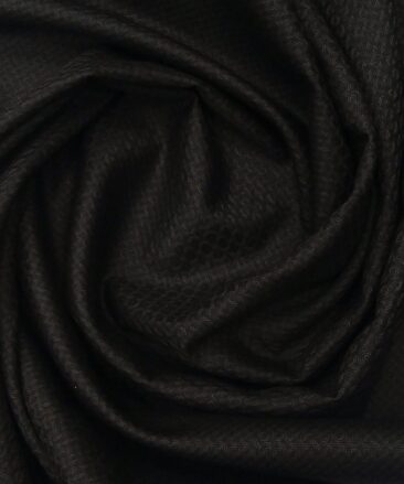 Don & Julio Terry Rayon Unstitched Jacquard Weave Suiting Fabric (Black)