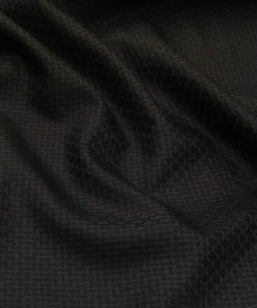 Don & Julio Terry Rayon Unstitched Jacquard Weave Suiting Fabric (Black)