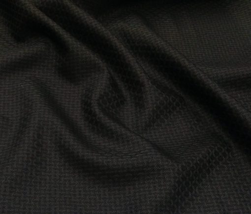 Don & Julio Terry Rayon Unstitched Jacquard Weave Suiting Fabric (Black)