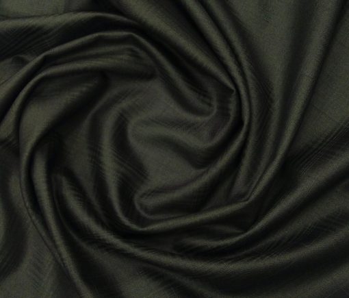 Don & Julio Terry Rayon Unstitched Self Checks Suiting Fabric (Dark Green)