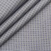 Soktas Men's Giza Cotton Blue Checks Unstitched Shirt Fabric (Grey)