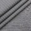 Bombay Rayon Men's Cotton Checks 1.60 Meter Unstitched Shirt Fabric (Grey)