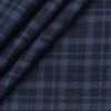 Monza Men's Cotton Checks 1.60 Meter Unstitched Shirt Fabric (Dark Blue)