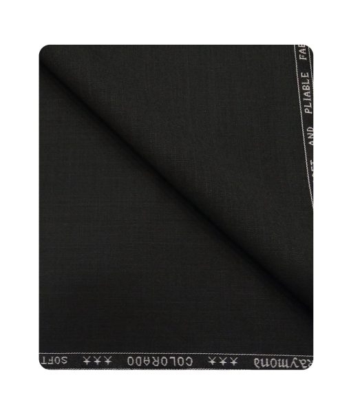 Raymond Men's Poly Viscose Unstitched Self Design Suiting Fabric (Black)