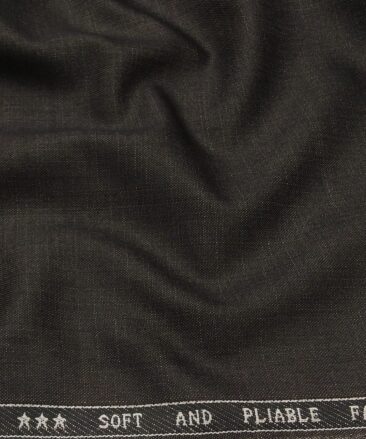 Raymond Men's Poly Viscose Unstitched Self Design Suiting Fabric (Dark Brown)