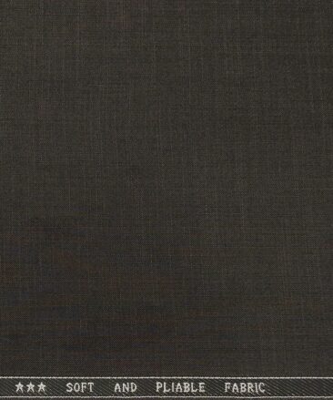 Raymond Men's Poly Viscose Unstitched Self Design Suiting Fabric (Dark Brown)