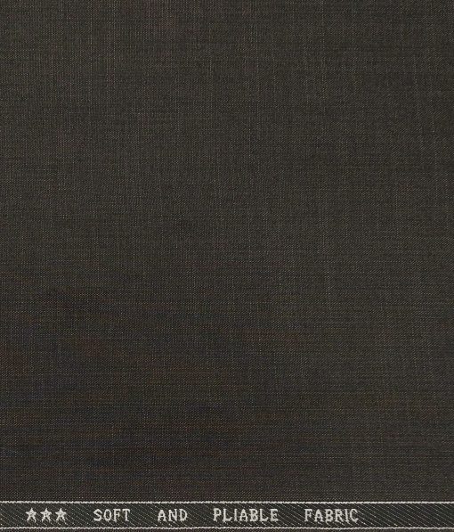 Raymond Men's Poly Viscose Unstitched Self Design Suiting Fabric (Dark Brown)