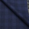 Raymond Men's Poly Viscose Unstitched Self Broad Checks Suiting Fabric (Dark Royal Blue)