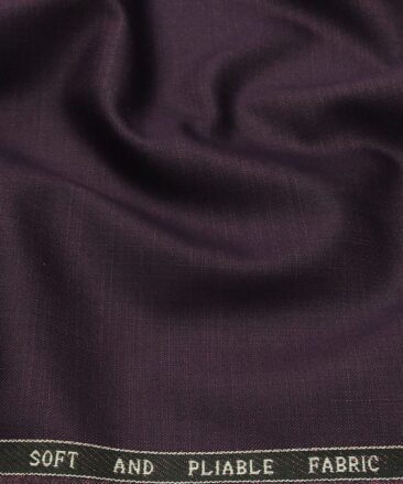 Raymond Men's Poly Viscose Unstitched Self Design Suiting Fabric (Dark Wine)