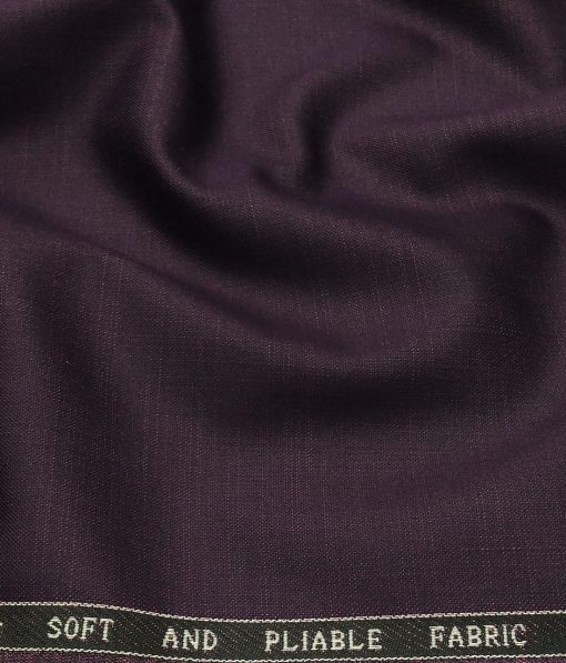 Raymond Men's Poly Viscose Unstitched Self Design Suiting Fabric (Dark Wine)