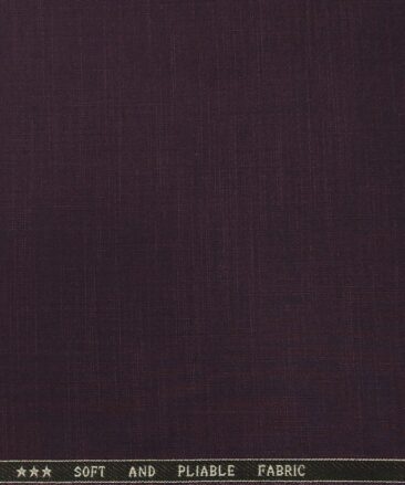 Raymond Men's Poly Viscose Unstitched Self Design Suiting Fabric (Dark Wine)