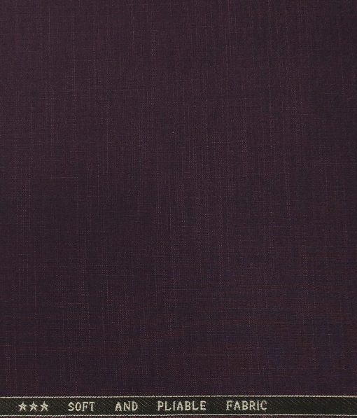 Raymond Men's Poly Viscose Unstitched Self Design Suiting Fabric (Dark Wine)