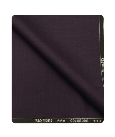 Raymond Men's Poly Viscose Unstitched Self Design Suiting Fabric (Dark Wine)