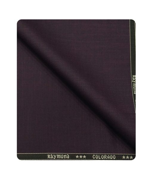 Raymond Men's Poly Viscose Unstitched Self Design Suiting Fabric (Dark Wine)