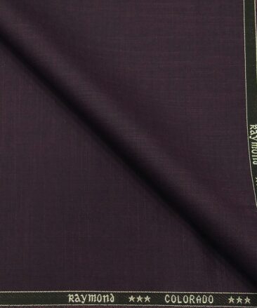 Raymond Men's Poly Viscose Unstitched Self Design Suiting Fabric (Dark Wine)