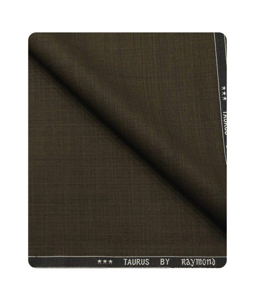 Raymond Men's Poly Viscose Unstitched Self Design Suiting Fabric (Wood Brown)