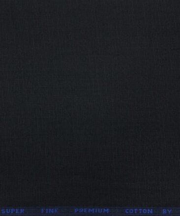 Exquisite Men's Cotton Structured 1.60 Meter Unstitched Shirting Fabric (Black)