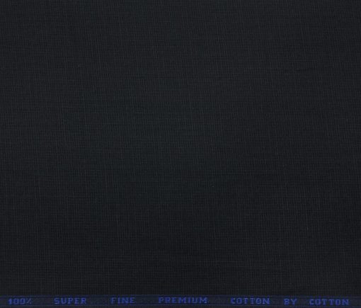 Exquisite Men's Cotton Structured 1.60 Meter Unstitched Shirting Fabric (Black)