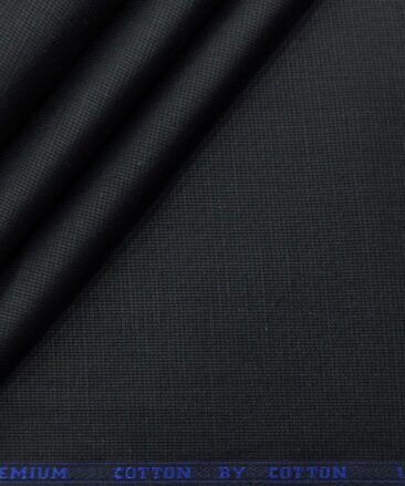 Exquisite Men's Cotton Structured 1.60 Meter Unstitched Shirting Fabric (Black)