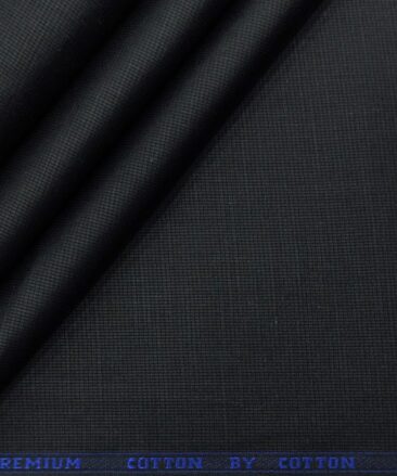 Exquisite Men's Cotton Structured 1.60 Meter Unstitched Shirting Fabric (Black)